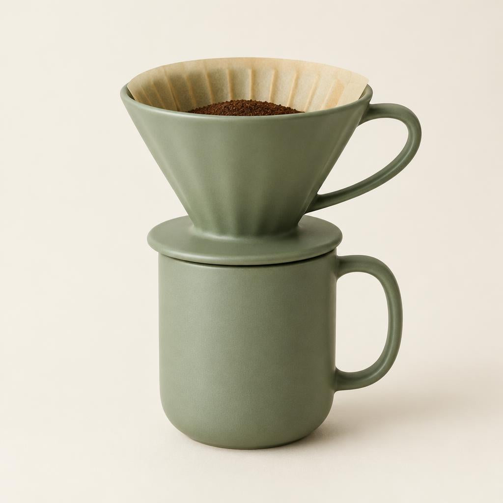Sage ceramic pour-over set